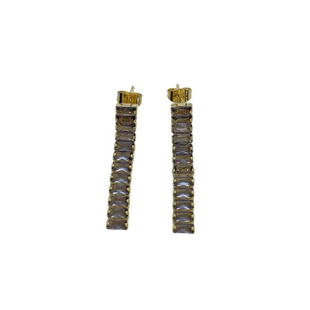 earrings gold steel long purple crystals2